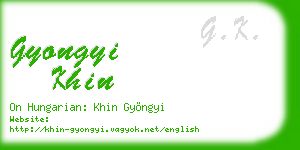 gyongyi khin business card